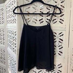 Topshop black summer top with skinny straps